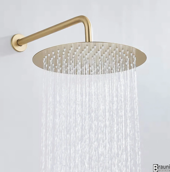 Душова система REA ONTARIO BRUSHED GOLD + BOX прихованого монтажу REA-P5502 фото