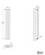 Вертикальний дизайнерський радіатор опалення ТМ ARTTIDESIGN Terni 4/1500 білий матовий 5580 фото 4