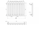Рушникосушка Genesis-Aqua Batteria 80x60 см білий 34011 фото 2