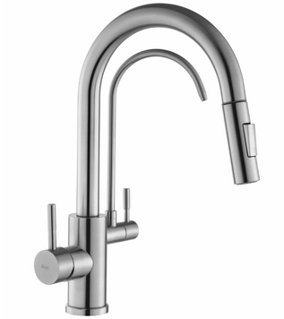 Змішувач для кухні REA ECO FRESH NIKIEL BRUSHED на дві води REA-B7563 фото