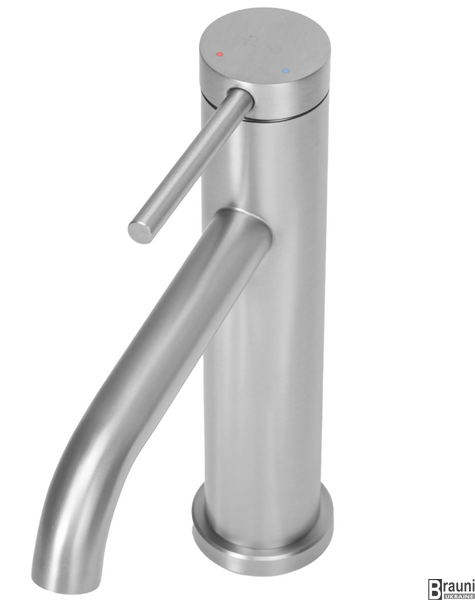 Змішувач для раковини (умивальника) REA CLIF NICKEL BRUSHED нікель низький REA-B5324 фото