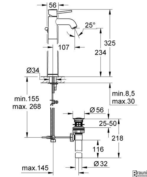 Змішувач на стільницю для раковини XL-розміру Grohe BauClassic (32868000) 32868000 фото