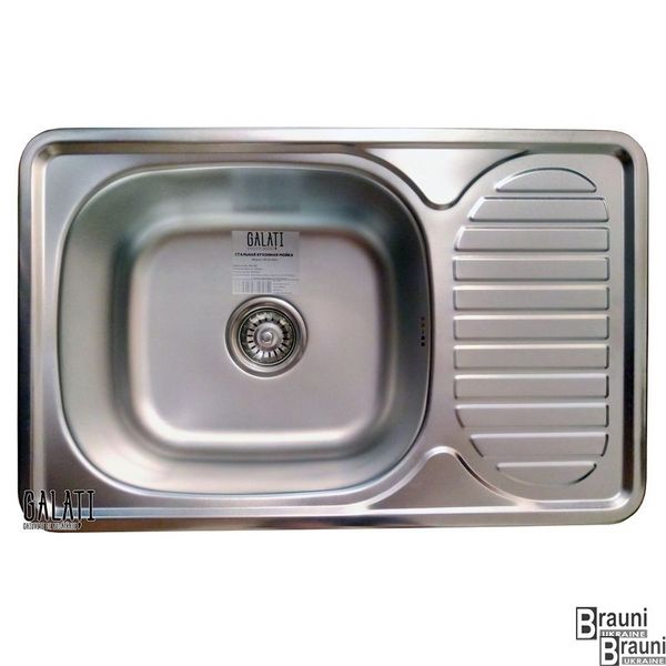 Мийка для кухні Mirela Satin 66х42 з крилом для сушки посуду RO47135 фото