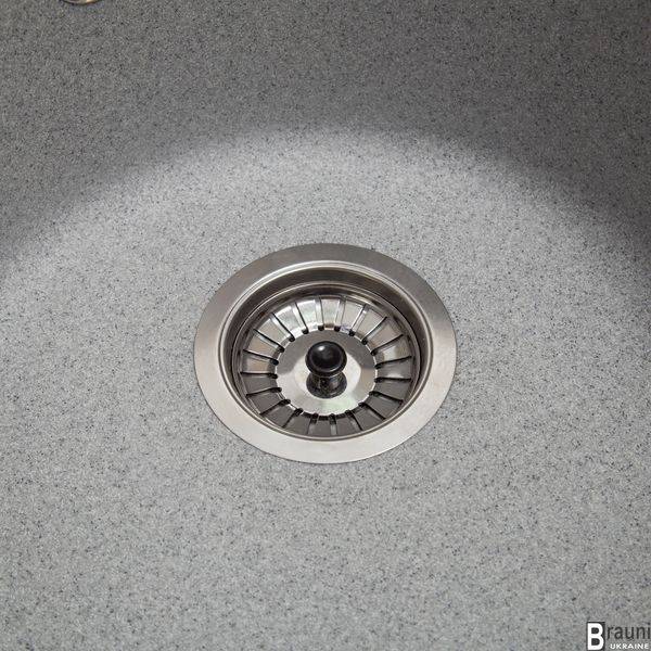 Кухонна мийка з граніту Eva Seda 47х47 кругла RO48777 фото
