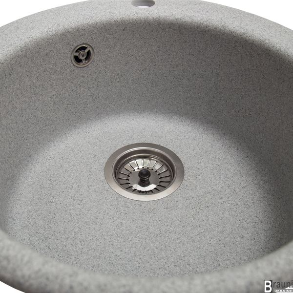 Кухонна мийка з граніту Eva Seda 47х47 кругла RO48777 фото
