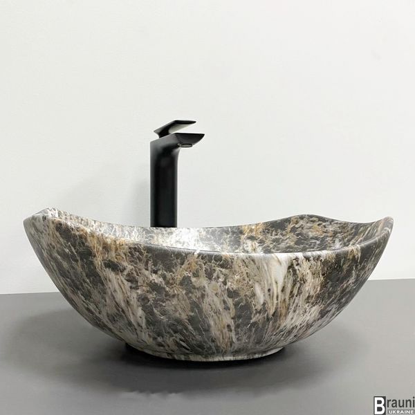 Умивальник (раковина) VBI RONTA DARK GREY STONE MATT накладний VBI-017302 фото