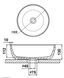 Умивальник круглий Сакура 40 см, сірий 5449 фото 5