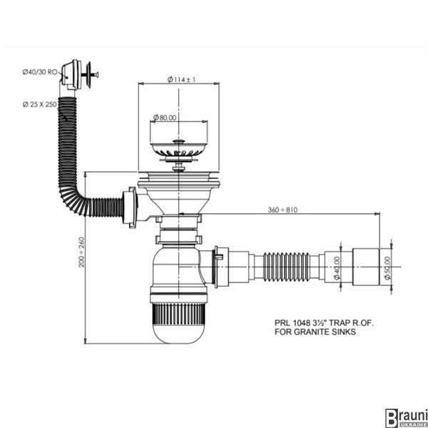 Кухонна мийка 58х48 Orman OMP 02.61 бежева 2897 фото