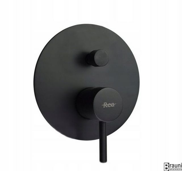 Змішувач для ванни вбудований LUNGO BLACK чорний REA-P6300 фото