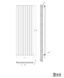 Вертикальний дизайнерський радіатор опалення ТМ ARTTIDESIGN «Livorno 9/1800» Колір білий матовий 5481 фото 3