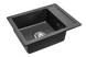 Гранітна кухонна мийка REA RINO BLACK плямиста ZLE-00104 фото 1