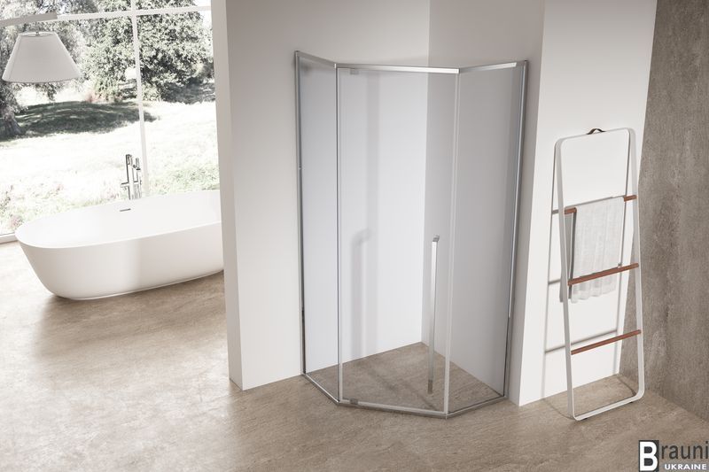 Душевая кабина без поддона Koer SR SC06-90x90x200-TR-01 прозрачное стекло Easy Clean 8мм, хром (KR5 KR5364 фото