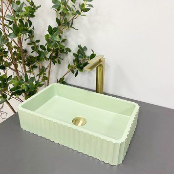 Умывальник (раковина) VBI FLORENTIA LIGHT GREEN MATT накладной VBI-015004 фото