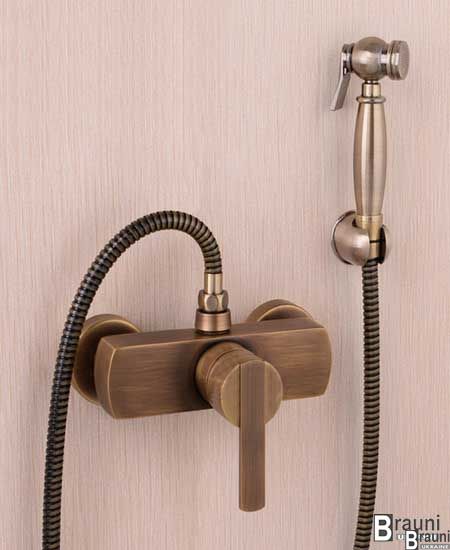 Гигиенический душ со смесителем D25-2 Deco Simple бронза 1958 фото