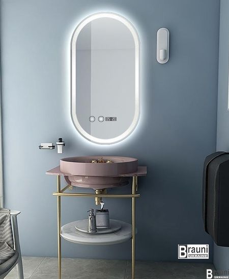 Зеркало для ванной Dusel DE-M4031 с часами 5196 фото
