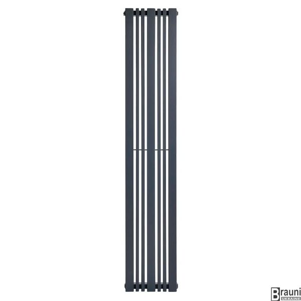 Вертикальный дизайнерский радиатор отопления TM ARTTIDESIGN «Lucca 7/1800» Цвет серый матовый 5482 фото