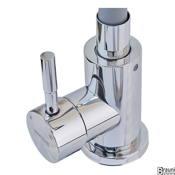 Смеситель для кухни Mixxus SUS-011 с силиконовым изливом, хром серый MI6222 фото