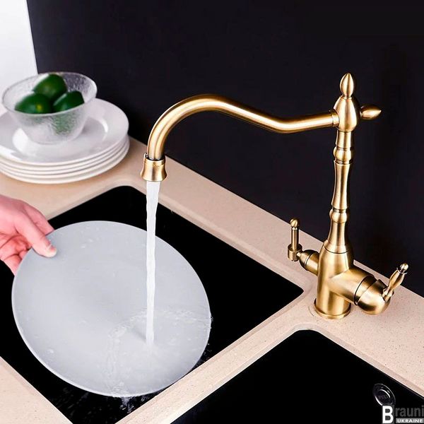 Кухонний Змішувач для фільтрованої води бронза
