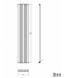 Вертикальний дизайнерський радіатор опалення TM ARTTIDESIGN «Lucca 7/1800» Колір сірий матовий 5482 фото 4