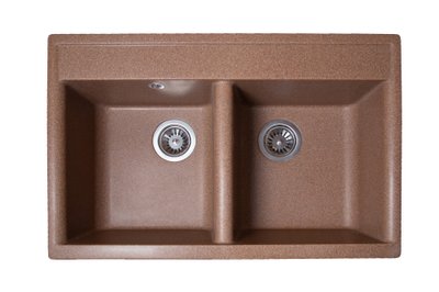 Кухонна мийка Valuri 78-2D Teracota 78х51 з двома чашами RO43721 фото