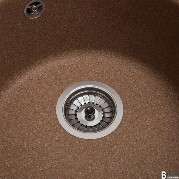 Кухонна мийка Eva Teracota 47х47 гранитна RO43404 фото