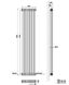 Вертикальний дизайнерський радіатор опалення ТМ ARTTIDESIGN Bari 8/1800 чорний матовий 5606 фото 3