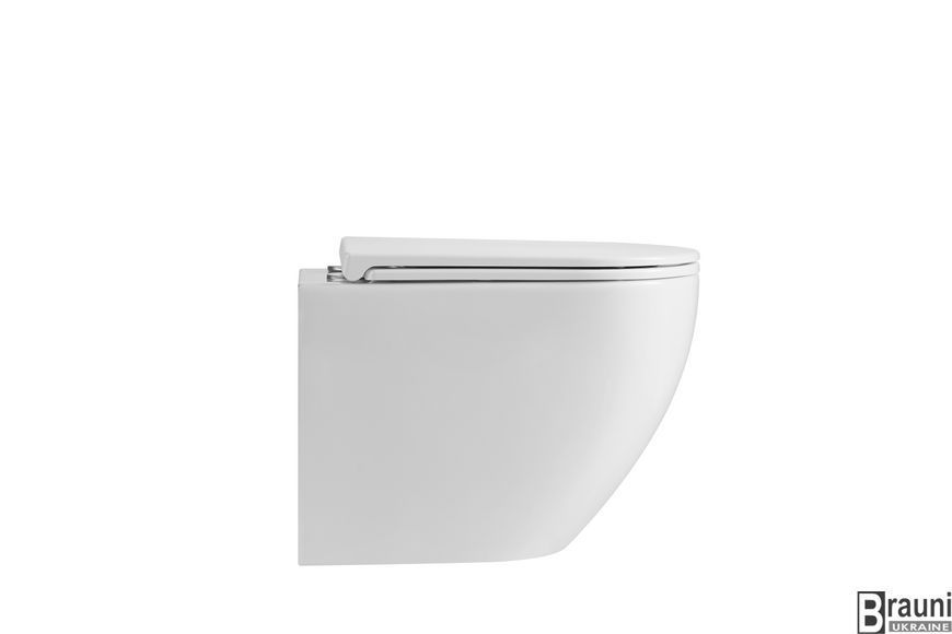 Унітаз підвісний Ellipse-0303-R 520x365x360mm з кришкою, система змиву Rimless MP6463 фото