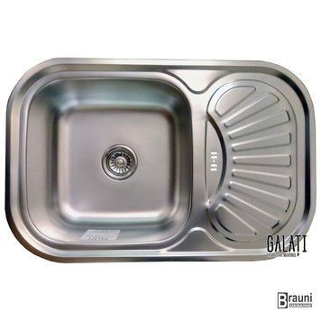 Мийка для кухні Stela Satin сталева (8475) RO48475 фото