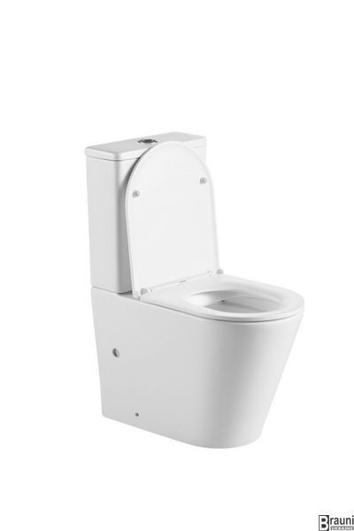 Унитаз-компакт Bevel-0402-R 670x390x880mm, система смыва RIMLESS MP6474 фото