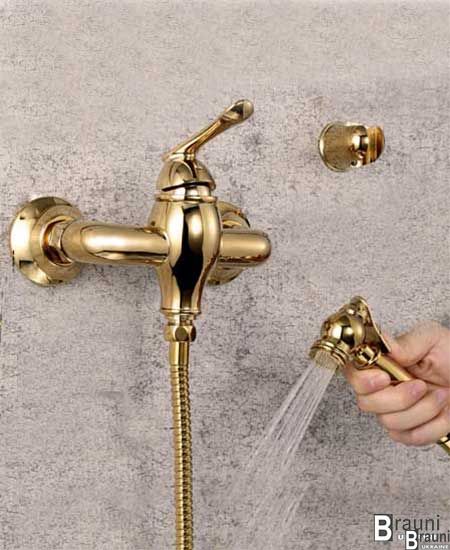 Гігієнічний душ зі змішувачем 022- Deco Gold золото 1960 фото