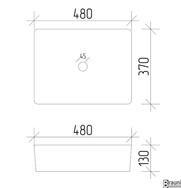 Умивальник (раковина) VBI ASTI M LABRADORITE накладний VBI-013005 фото