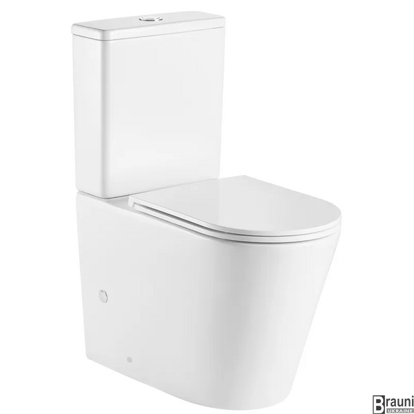 Унитаз-компакт Bevel-0402-R 670x390x880mm, система смыва RIMLESS MP6474 фото
