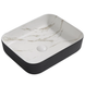 Умивальник раковина накладна DIVERSE-0110 MARBLE-BLACK 50х39 мармур з чорним MP6517 фото 11