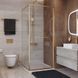 Душова кабіна розсувна 90х90 H200 прозоре скло Easy Clean, матове золото, ліва KR5684 фото 2