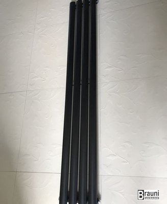 Вертикальний дизайнерський радіатор опалення ТМ ARTTIDESIGN Rimini 4/1800 чорний матовий 5521 фото