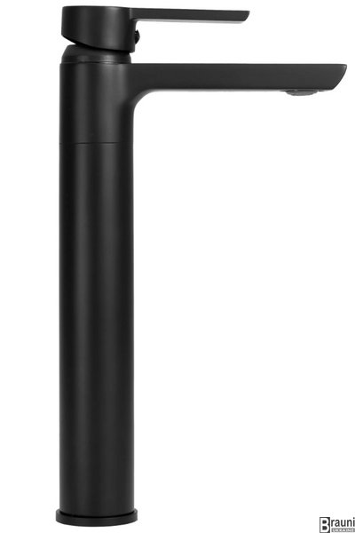 Змішувач для раковини (умивальника) REA ARGUS BLACK чорний високий REA-B6211 фото