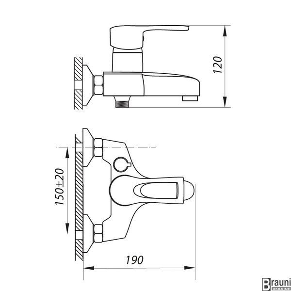 Смеситель для ванны Zerix FAD 181 (ZX0211) ZX0211 фото
