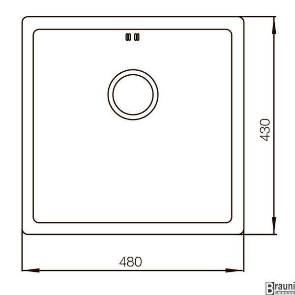 Кухонна мийка Imperial D4843BR 48*43 см, бронза MX0558 фото