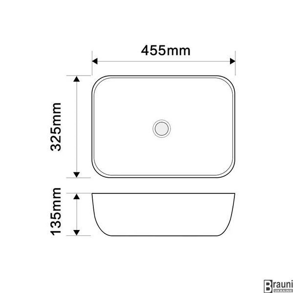 Умывальник (раковина) 45х32 Mixxus Premium DIVERSE-0112 MARBLE белый мрамор, матовая MP6543 фото
