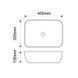 Умывальник (раковина) 45х32 Mixxus Premium DIVERSE-0112 MARBLE белый мрамор, матовая MP6543 фото 3