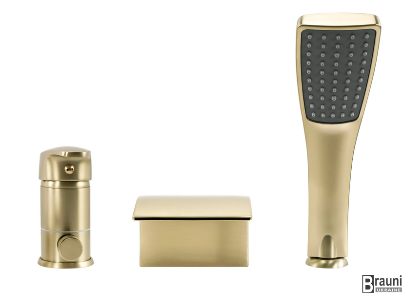 Смеситель для ванны REA RIVEN BRUSHED GOLD на борт ванны REA-B0494 фото
