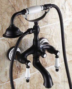 Смеситель для ванны Deco-3 Black черный 1680 фото