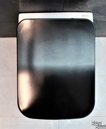 Унитаз подвесной в стиле LV черный с белым 5638 фото