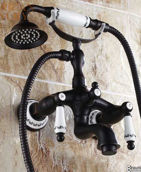 Змішувач для ванни Deco-3 Black чорний 1680 фото