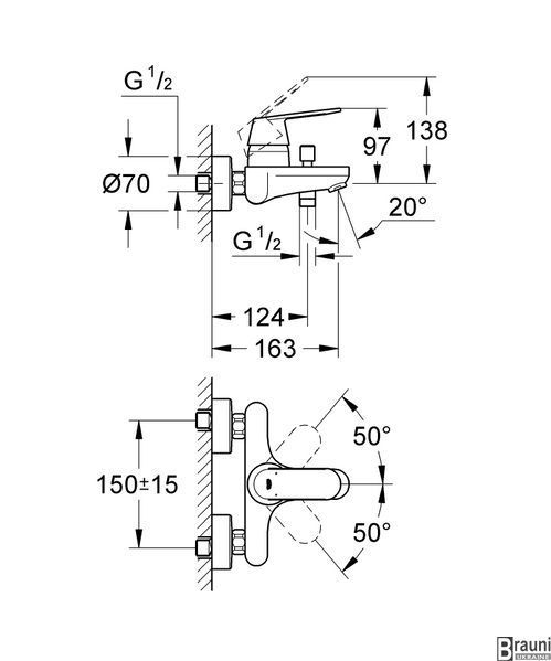 Смеситель для ванны Grohe Eurosmart Cosmopolitan (32831000) 32831000 фото