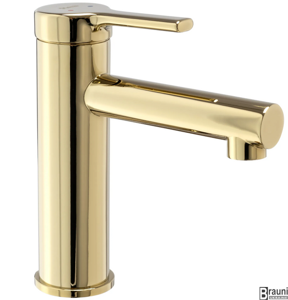 Змішувач для раковини (умивальника) REA PIXEL GOLD золотий низький REA-B2018 фото