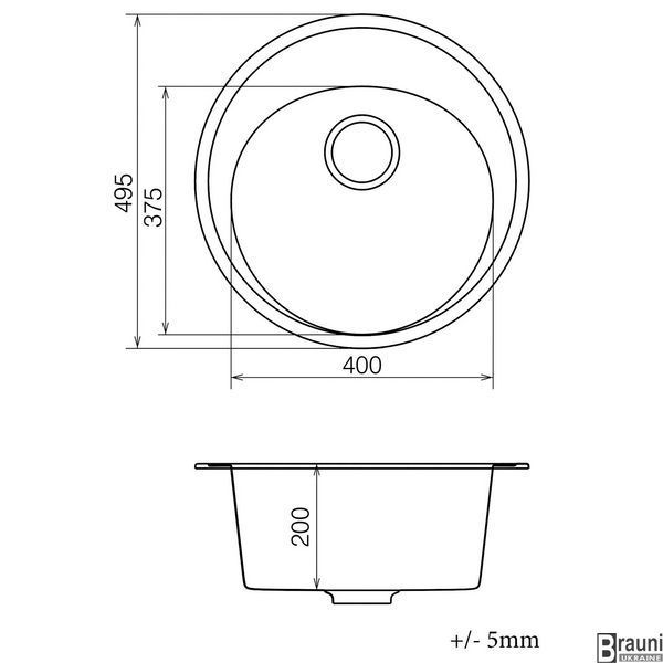 Кухонная мойка гранитная 51х51 VANKOR Sity SMR 01.50 White stone белая SMR 01.50 White stone фото
