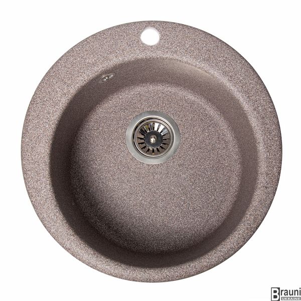 Кухонна мийка Eva Maro 47х47 кругла гранітна  RO43527 фото