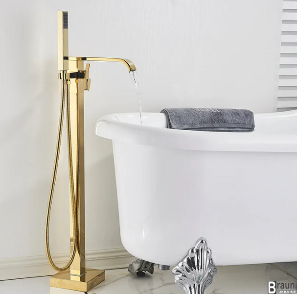 Змішувач для ванни REA CARAT GOLD золотий підлоговий REA-B5231 фото