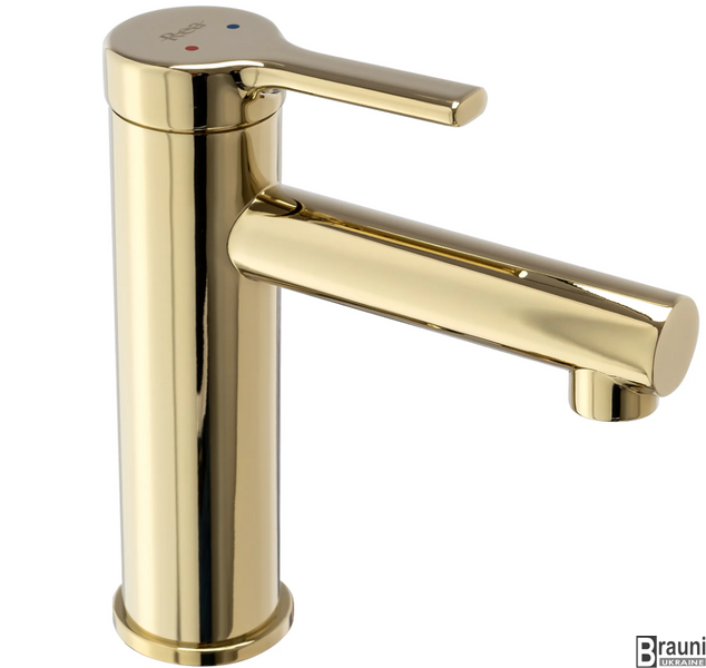 Змішувач для раковини (умивальника) REA PIXEL GOLD золотий низький REA-B2018 фото